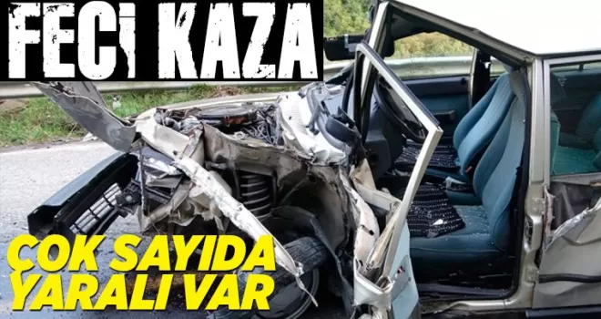 Trabzon'da iki araç kafa kafaya çarpıştı! Çok sayıda yaralı var