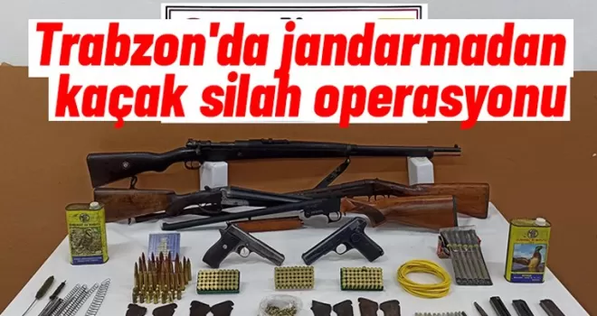Trabzon'da jandarmadan kaçak silah operasyonu