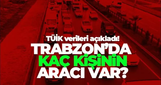 Trabzon'da kaç kişinin aracı var?