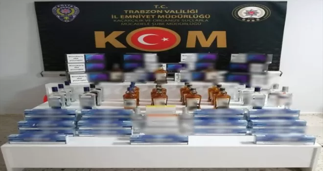 Trabzon'da kaçak içki, sigara ve elektronik sigara ele geçirildi
