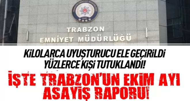 Trabzon'da kilolarca uyuşturucu yakalandı!