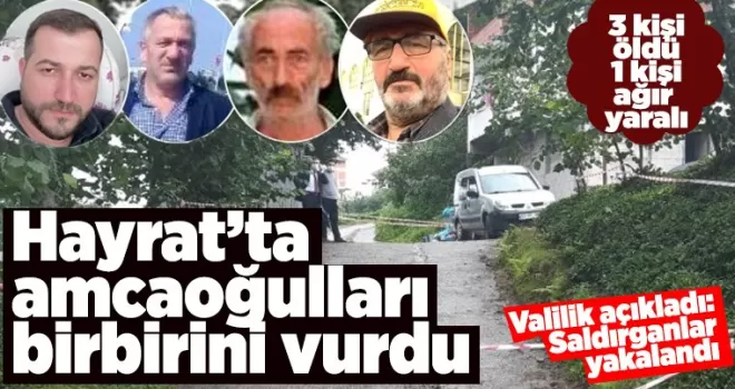 Trabzon’da silahlı saldırı!  3 kişi öldü...
