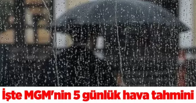 Trabzon’da yağışlı havalar sürecek mi? İşte MGM’nin 5 günlük hava tahmini