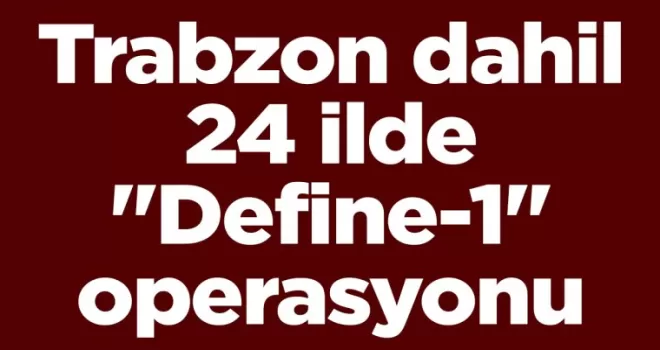 Trabzon dahil 24 ilde “Define-1“ operasyonu: Çok sayıda şüpheli yakalandı