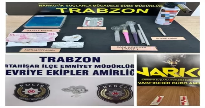 Trabzon’daki asayiş uygulamalarında 4 şüpheli hakkında işlem yapıldı