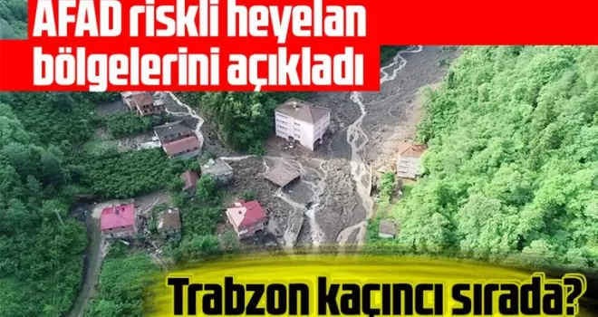 Trabzon heyelanlarda üçüncü sırada!