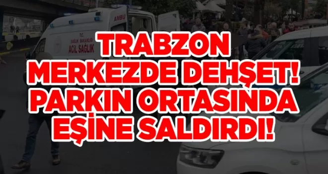 Trabzon Merkezde Dehşet: Parkın Ortasında Eşine Saldırdı!