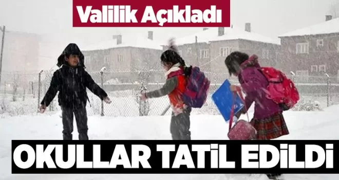 Trabzon Valiliği duyurdu! Okullar tatil edildi