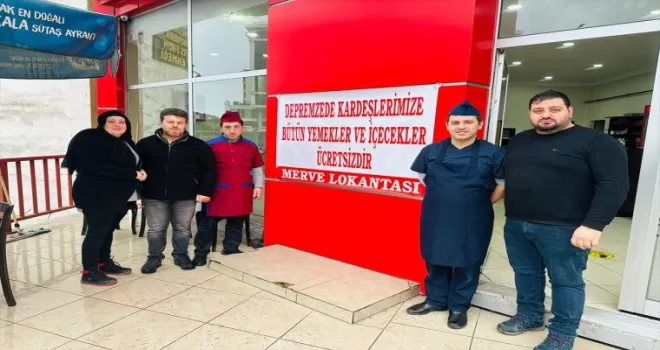 Trabzonlu esnaf, depremzedelere ücretsiz yemek veriyor