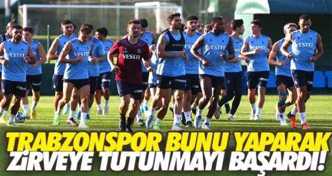Trabzonspor bunu yaparak zirveye tutundu