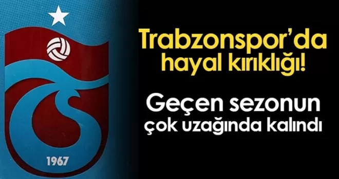 Trabzonspor’da hayal kırıklığı! Geçen sezonun çok uzağında kalındı