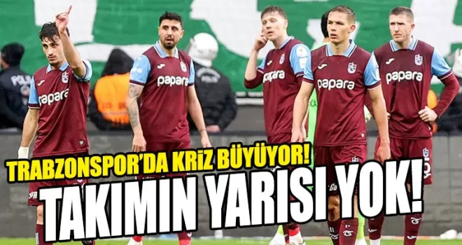 Trabzonspor’da Sakatlık Krizi! Takımın Yarısı Yok
