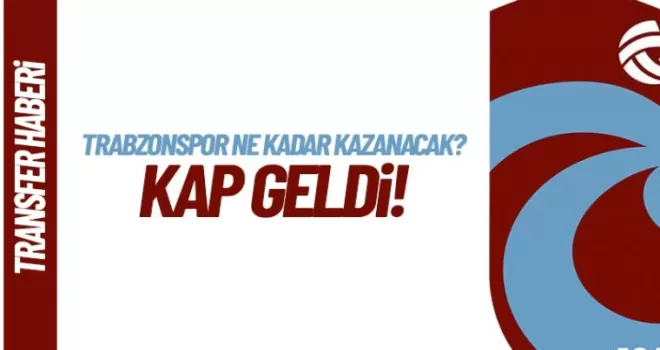 Trabzonspor'dan KAP geldi