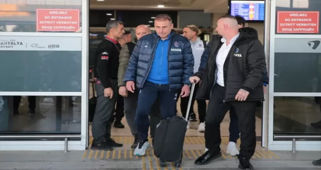 Trabzonspor kafilesi, Antalya'ya geldi