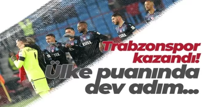 Trabzonspor kazandı! Ülke puanında dev adım!