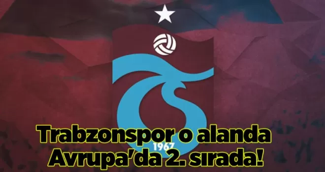 Trabzonspor o alanda Avrupa’da 2. sırada!