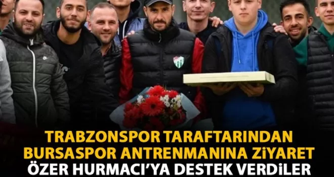 Trabzonspor taraftarından Bursaspor antrenmanına ziyaret! Moral verdiler