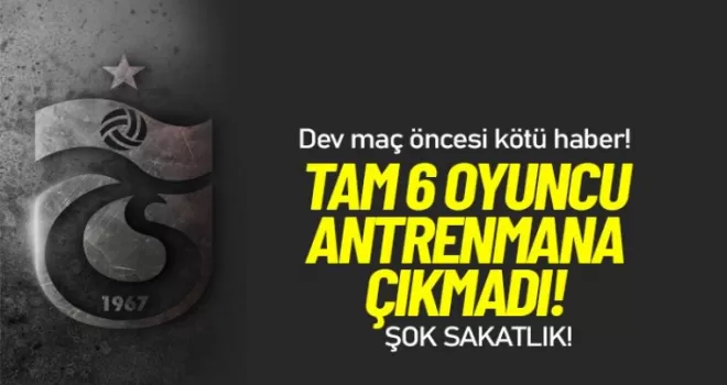 Trabzonspor'un 3 yıldızından kötü haber geldi