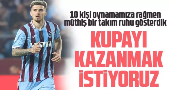 Trabzonspor’un başarılı oyuncusu Berat Özdemir; Takım Ruhuyla Kazandık