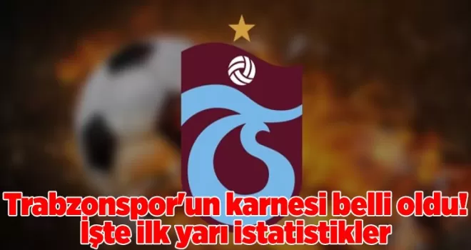 Trabzonspor’un karnesi belli oldu! İşte ilk yarı istatistikler
