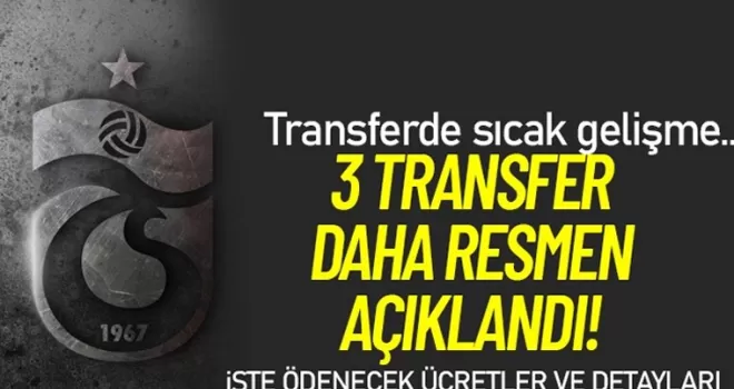 Trabzonspor yeni transferlerini KAP'a bildirdi!