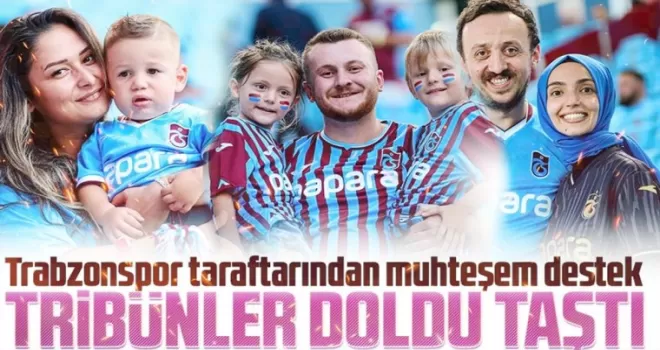 Trabzonsporlu Taraftarlar Maça Yoğun İlgi Gösterdi
