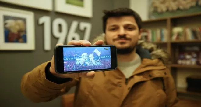 Trabzonsporlu taraftarların deprem koreografisi beğeni topladı