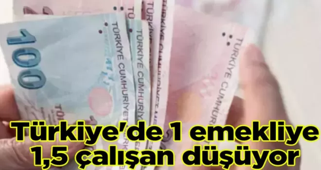 Türkiye’de 1 emekliye 1,5 çalışan düşüyor