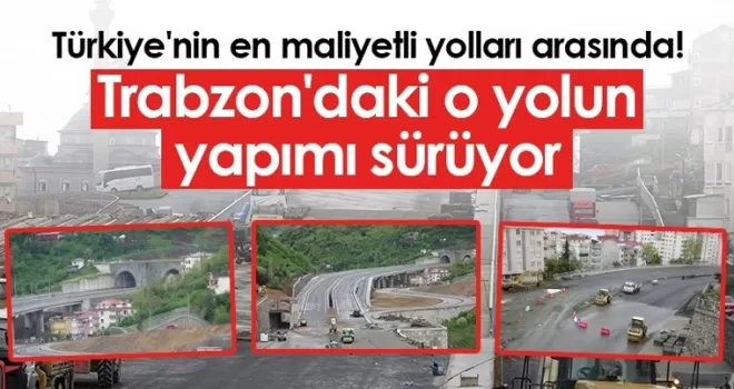 Türkiye’nin en maliyetli yolları arasında! Trabzon’daki o yolun yapımı sürüyor