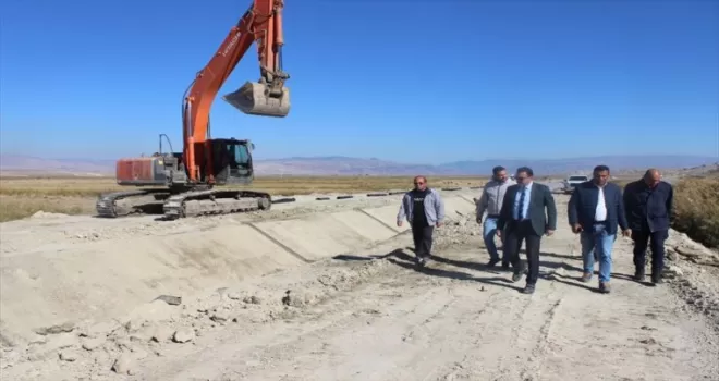 Uğurludağ Kaymakamı Şahin'den sulama projesi inşaatında inceleme