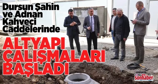 Üst caddede çalışmalar başladı
