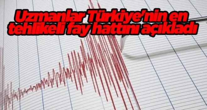 Uzmanlar Türkiye’nin en tehlikeli fay hattını açıkladı