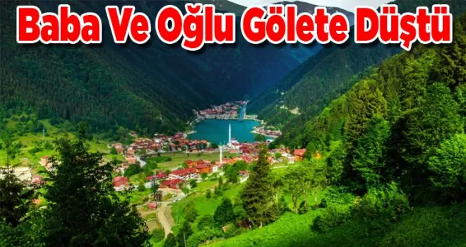 Uzungöl’de Baba Ve Oğlu Gölete Düştü