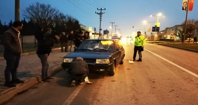 Vezirköprü'de otomobilin çarptığı yaya yaralandı