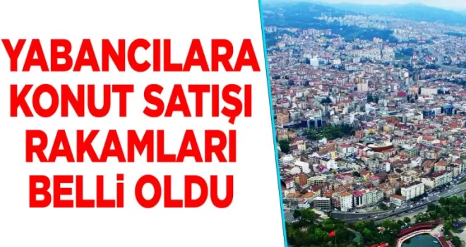 Yabancılara konut satış rakamları açıklandı! Trabzon listeye giremedi