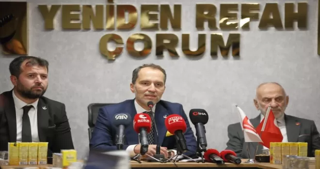 Yeniden Refah Partisi Genel Başkanı Erbakan, Çorum'da konuştu: