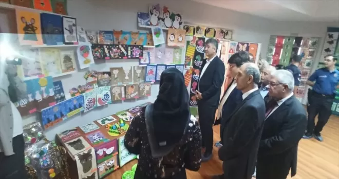 Yeşilyurt’ta anaokulu öğrencilerinden yıl sonu sergisi