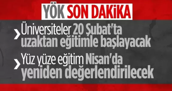 YÖK Başkanı Erol Özvar: Uygulamalı programlarda eğitimler yüz yüze sürecek