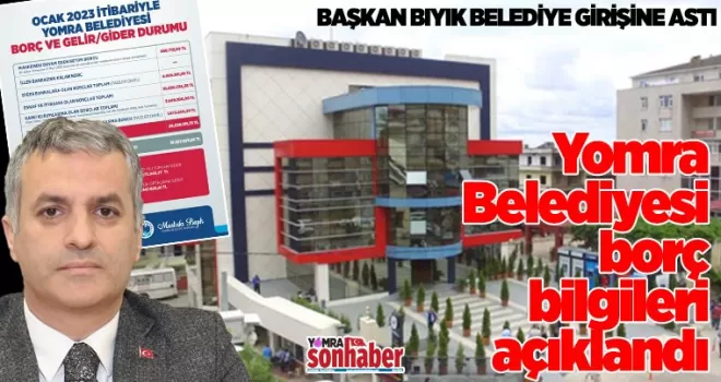 Yomra Belediyesi borç bilgileri açıklandı
