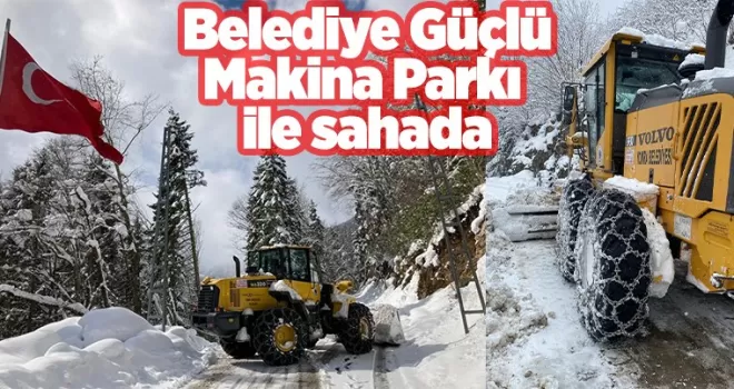 YOMRA BELEDİYESİ GÜÇLÜ MAKİNE PARKI İLE SAHADA
