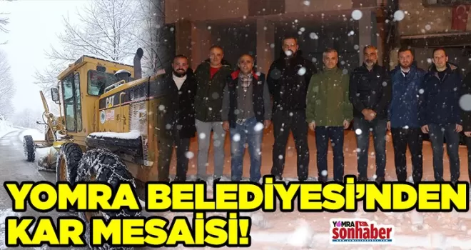 Yomra Belediyesinden kar mesaisi