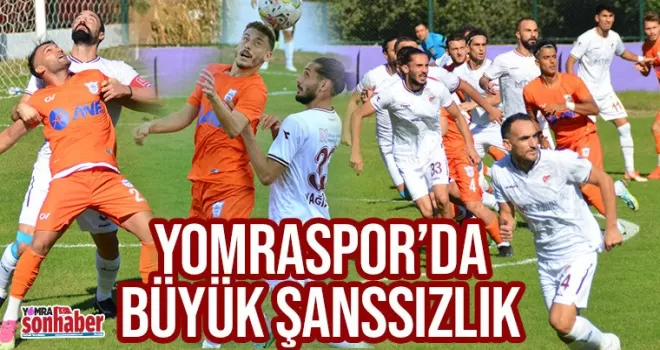 Yomra’da büyük  şanssızlık 0-1