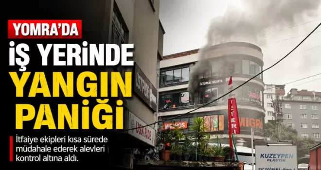 Yomra’da İş Yerinde Yangın Paniği