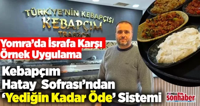 Yomra’da İsrafa Karşı Örnek Uygulama