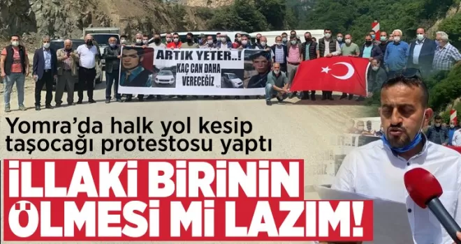 Yomra'da taşocağı tepkisi...