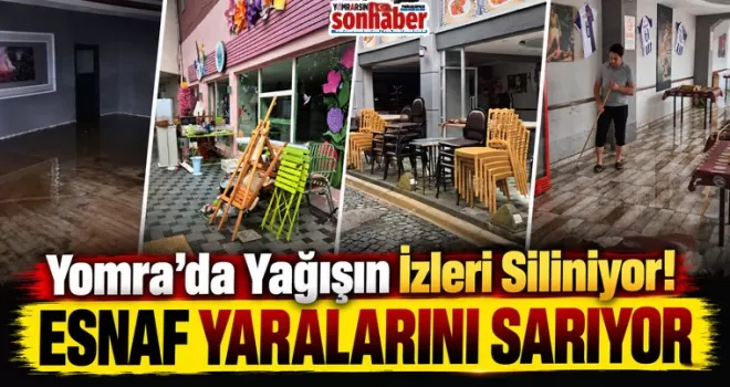 Yomra’da Yağışın İzleri Siliniyor: Esnaf Yaralarını Sarıyor