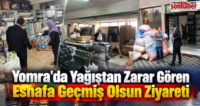Yomra’da Yağıştan Zarar Gören Esnafa Geçmiş Olsun Ziyareti