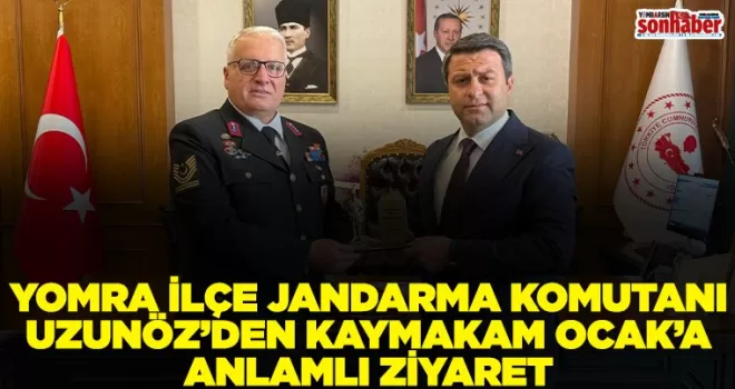 Yomra İlçe Jandarma Komutanı Uzunöz’den Kaymakam Ocak’a Anlamlı Ziyaret