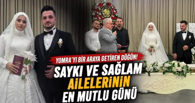 Yomra’yı bir araya getiren düğün! Saykı ve Sağlam ailelerinin en mutlu günü