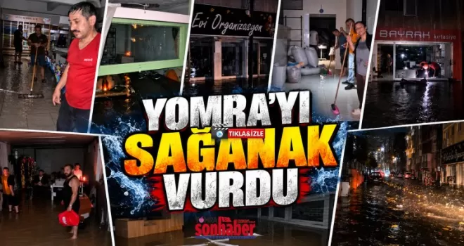 Yomra’yı sağanak vurdu